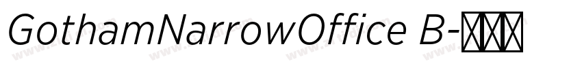 GothamNarrowOffice B字体转换